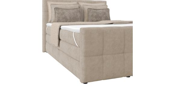 Boxspringbett mit Topper und Bettkasten 140x200 Medino - Beige, KONVENTIONELL, Holz/Holzwerkstoff (140/200cm) - Luca Bessoni