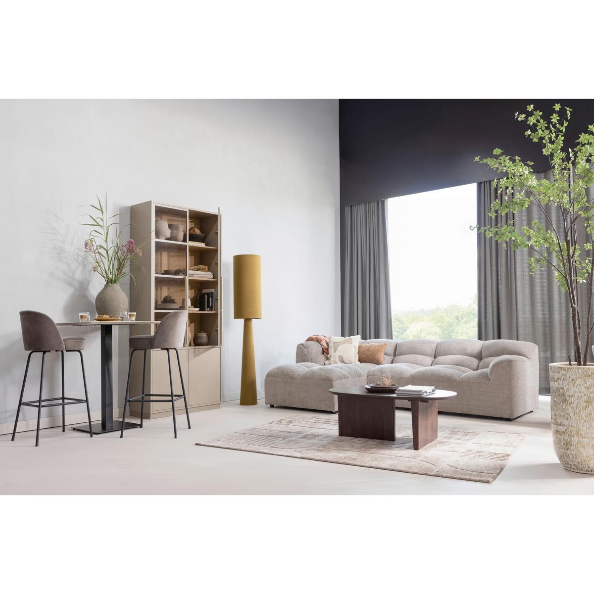Regal Casa Schlammfarben B: 101 cm - Schlammfarben, Design, Glas/Holz (101/236/40cm) - Livetastic