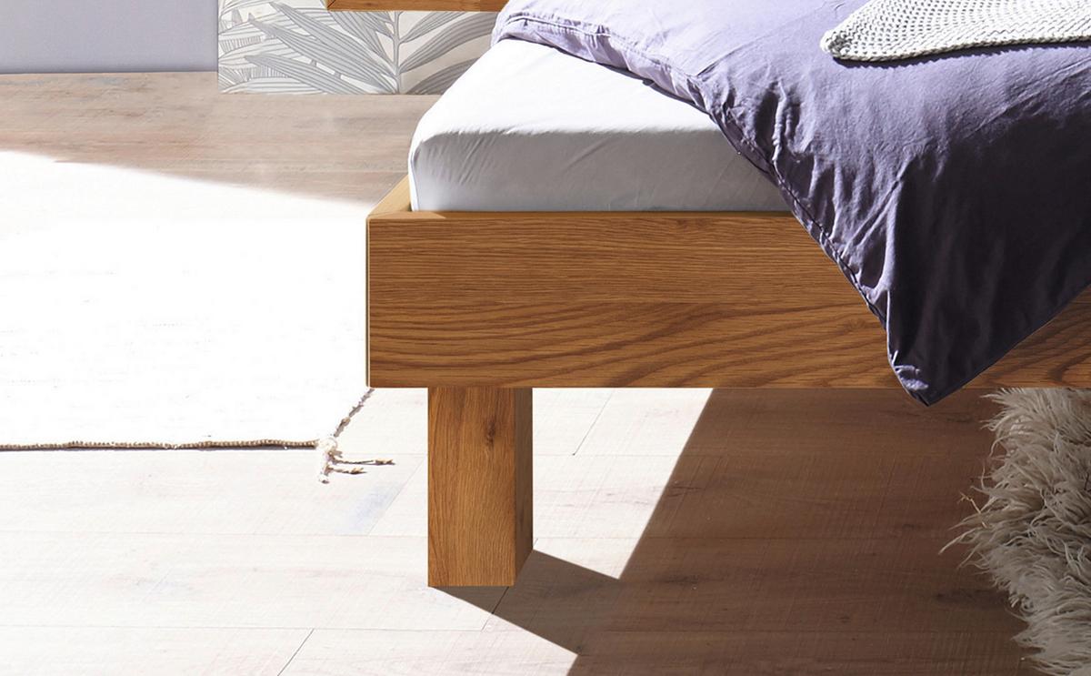 Bett Prato Kopfteil Mit 2 Paneele 200x200 Cm - Wildeiche/Eichefarben, Natur, Holz (200/200cm) - Hasena