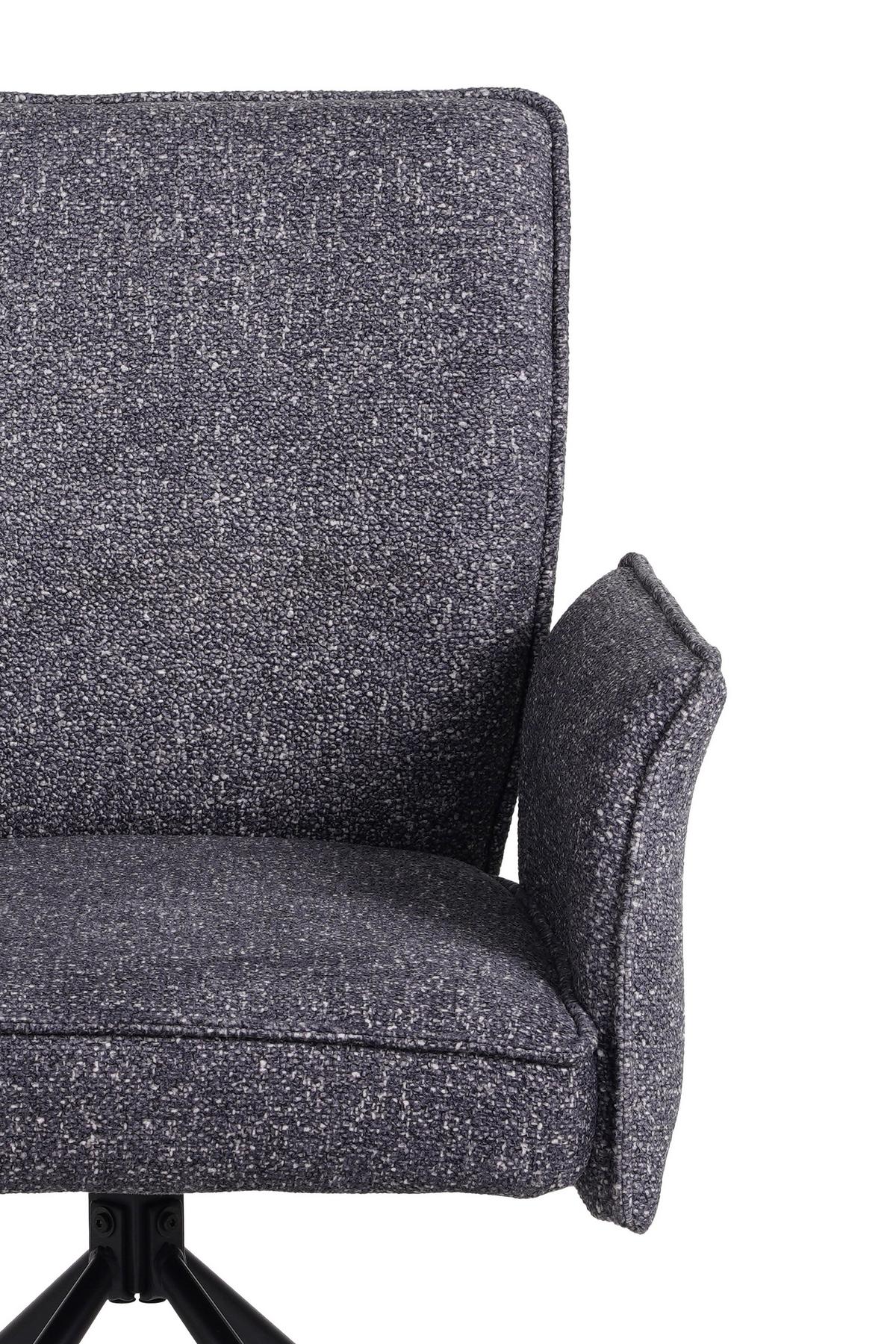 Négylábú Szék Ellen Ii Giga-S - fekete/antracit, Modern, textil/fém (49/90/60cm)