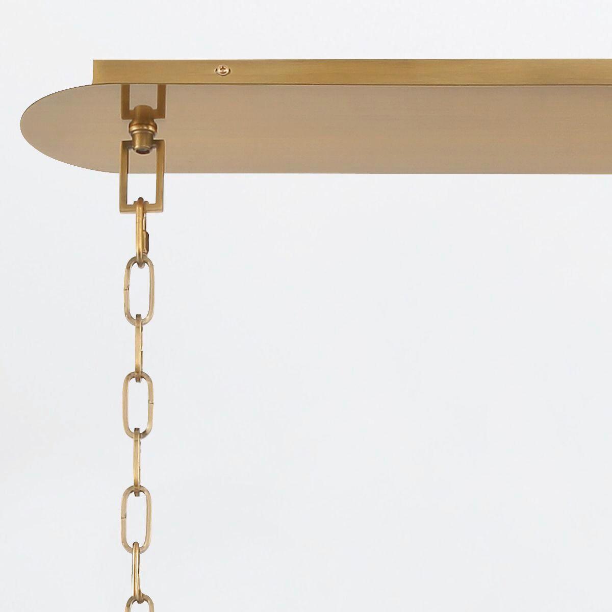 Függeszték Qn-Nottingham-10lp-Ab - sárgarézszínű, Konventionell, üveg/fém (80cm) - Elstead Lighting