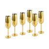 Sektglas 6er-set Je Ca. 250 Ml - Goldfarben, Trend, Metall (22,5cm) - Echtwerk