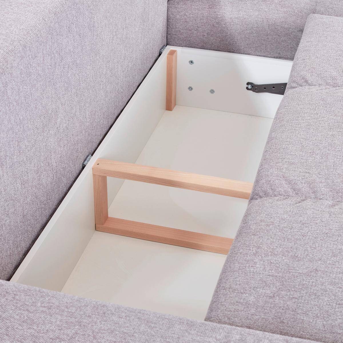 Rohová sedačka ATLANTIC, pravá, šedá - šedá/černá, Design, textil/plast (302/217cm) - Luca Bessoni