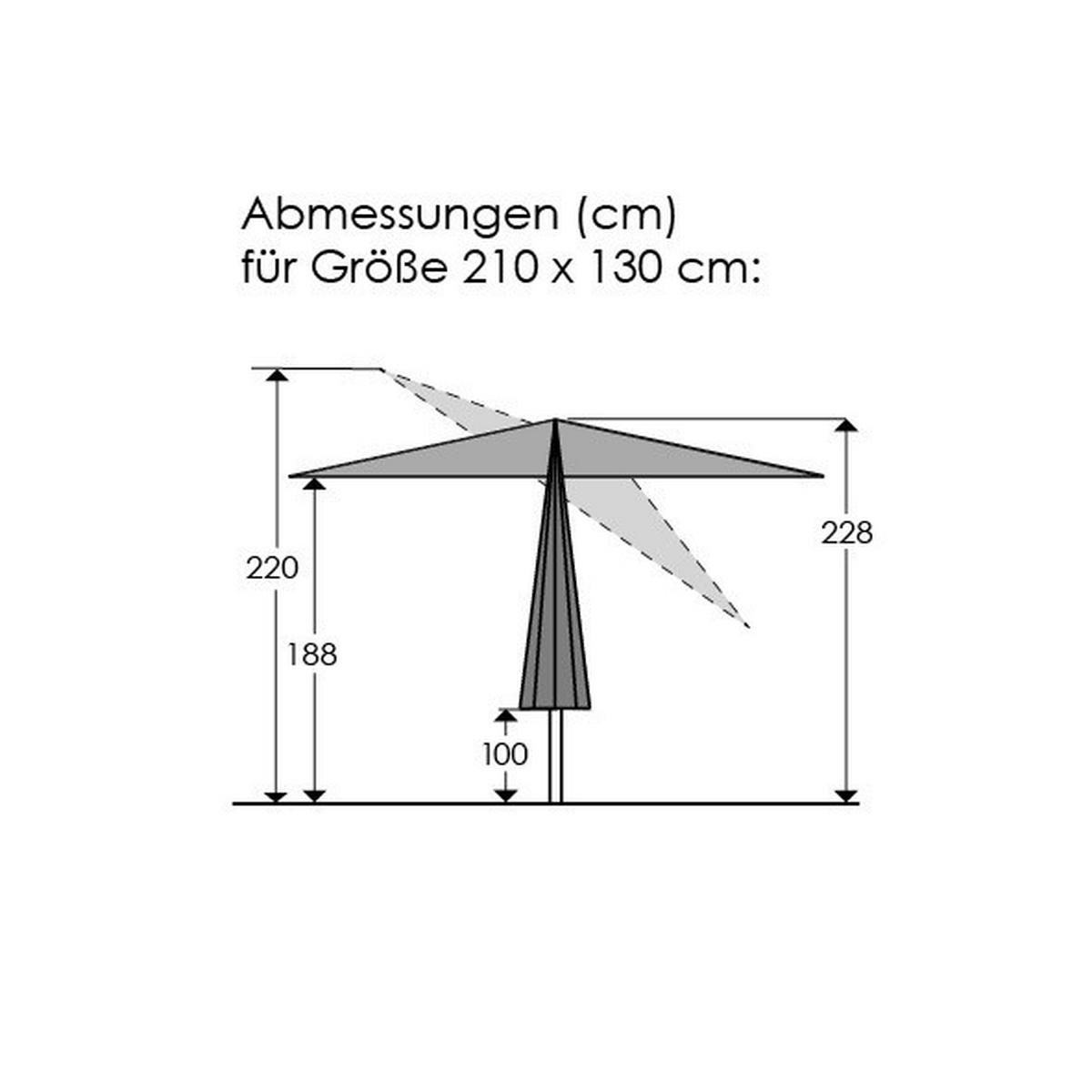 Sonnenschirm Bilbao BxHxT: 210x228x130 cm Hellgrün - Anthrazit/Hellgrün, Basics, Textil/Metall (210/228/130cm) - Schneider