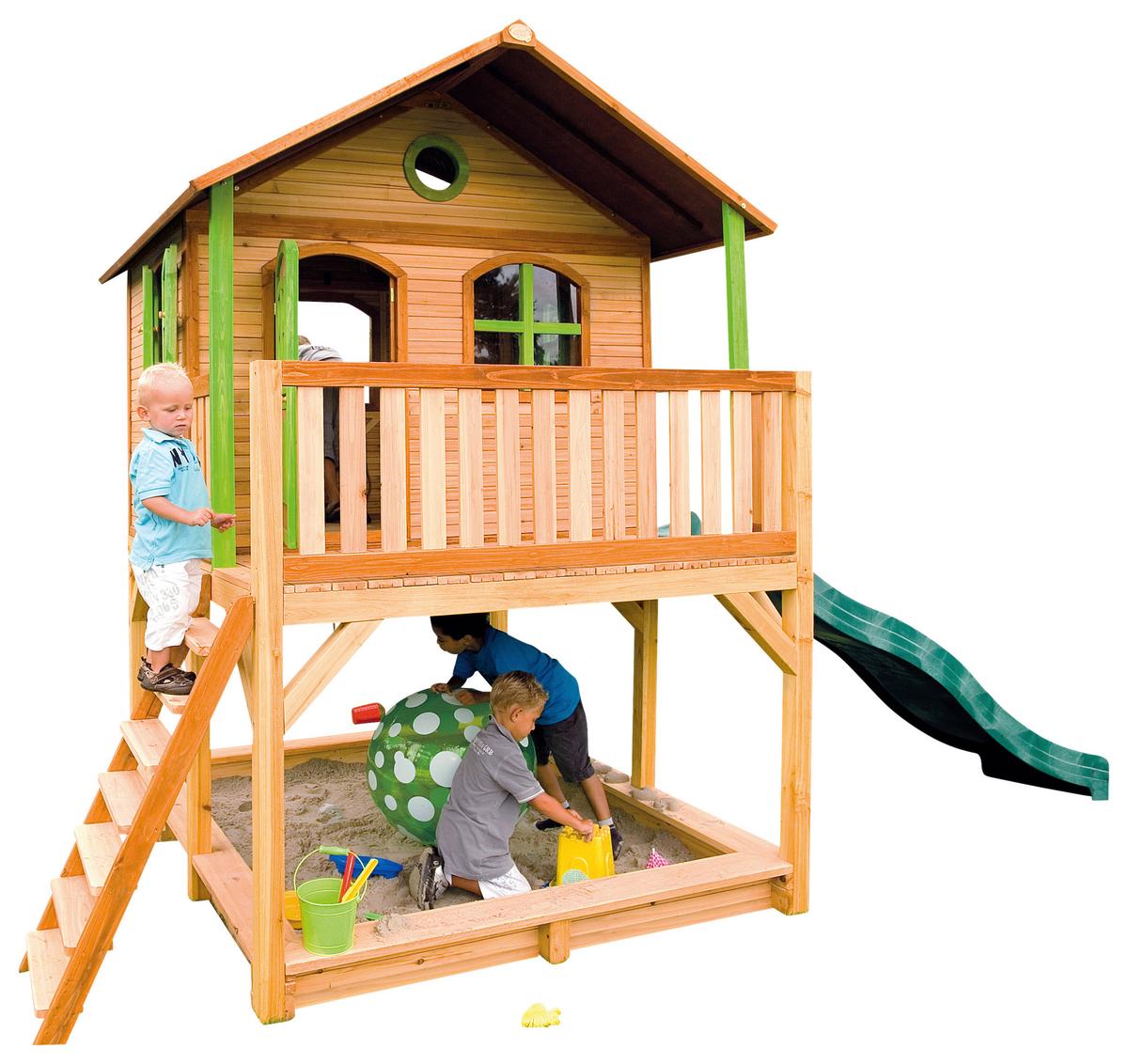 Spielhaus A030.042.00 - Braun/Grün, KONVENTIONELL, Holz (432/293/212cm) - Ambia Garden