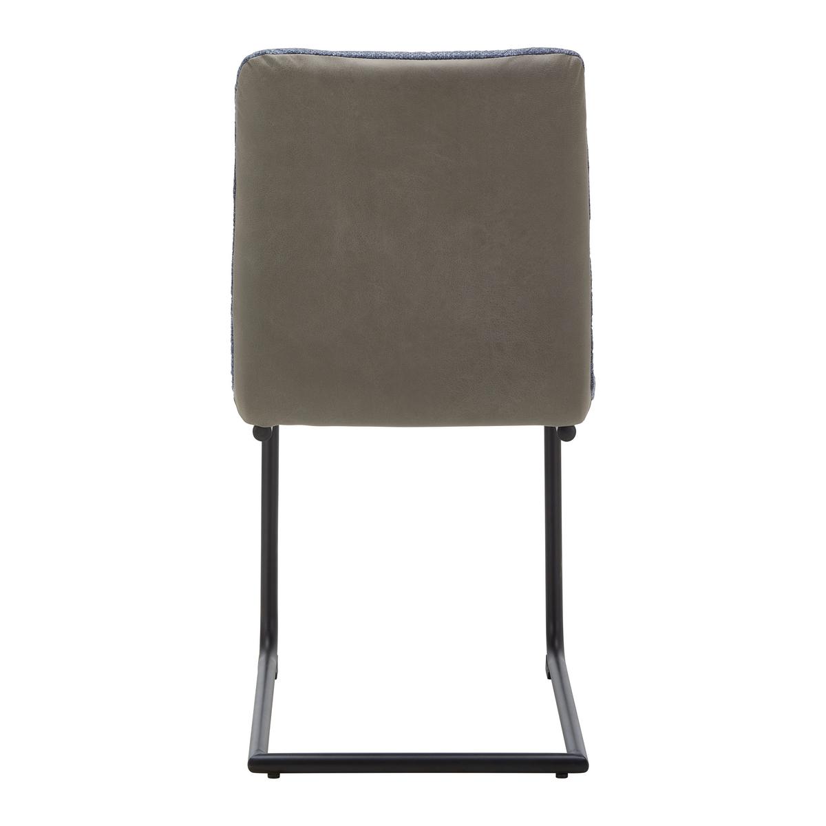 Židle SARAH šedá/modrá - šedá/modrá, Moderní, kov/dřevo (49/88/59cm) - Bessagi Home