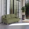 Schlafsofa mit Bettkasten Lara Olivgrün - Buchefarben/Schwarz, Design, Holzwerkstoff/Textil (193/86/85cm) - P & B