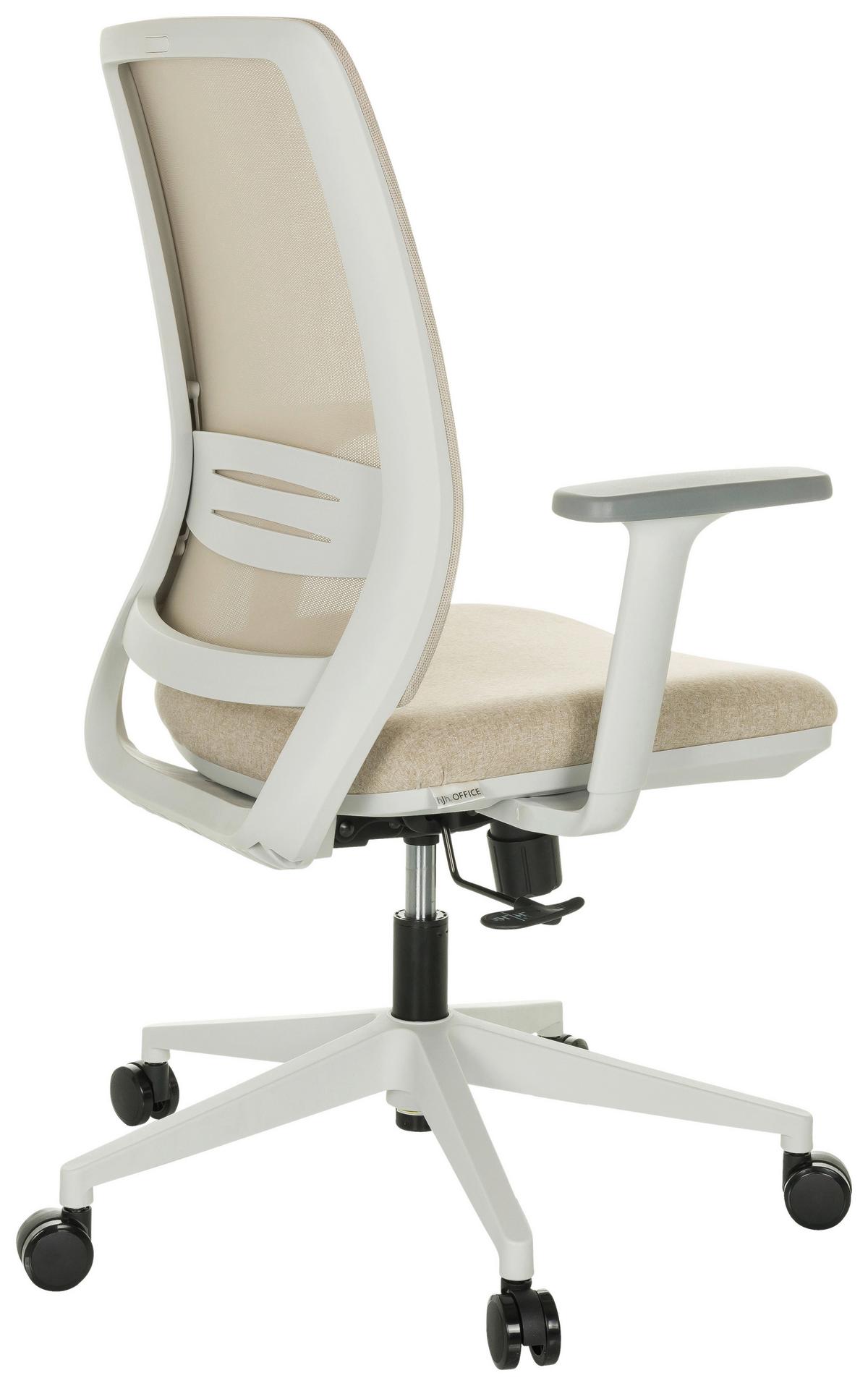Drehstuhl Profondo Eco W - Beige/Weiß, Basics, Kunststoff/Textil (68/98,5-108,5/56cm) - MID.YOU