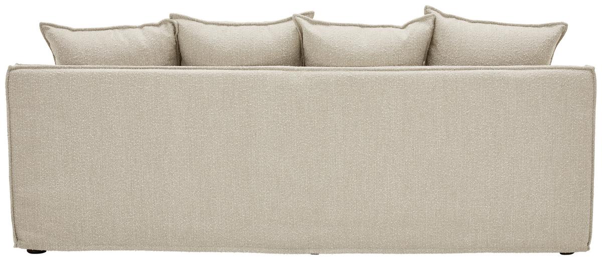 3-sitzer-sofa Aurora Beige Bouclé - Beige/Schwarz, Trend, Textil (227/92/105cm) - Livetastic