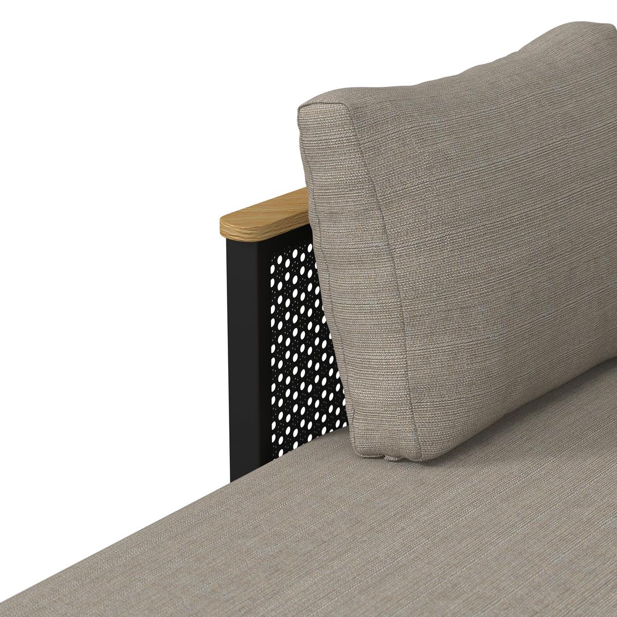 JEDÁLENSKÁ TERASOVÁ SÚPRAVA LISSA - čierna/farba hrušky, Modern, kov/textil - Bessagi Garden