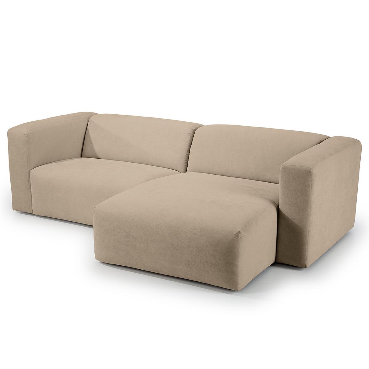 Ecksofa Bolt, Taupe S: 160x255 cm - Taupe, MODERN, Textil (160/255cm) - Trendmanufaktur