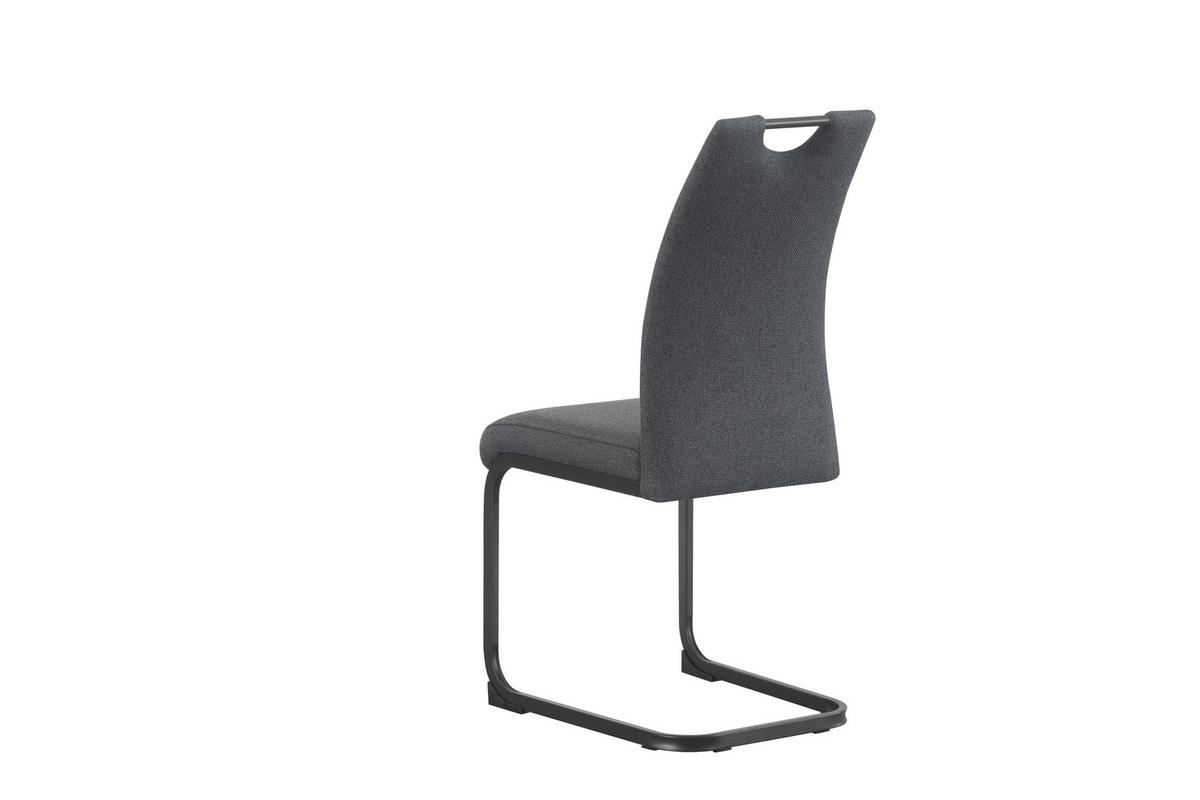 Schwingstuhl-Set Hanna Anthrazit B: 43 cm - Anthrazit/Schwarz, MODERN, Textil/Metall (43/98/59cm) - MID.YOU