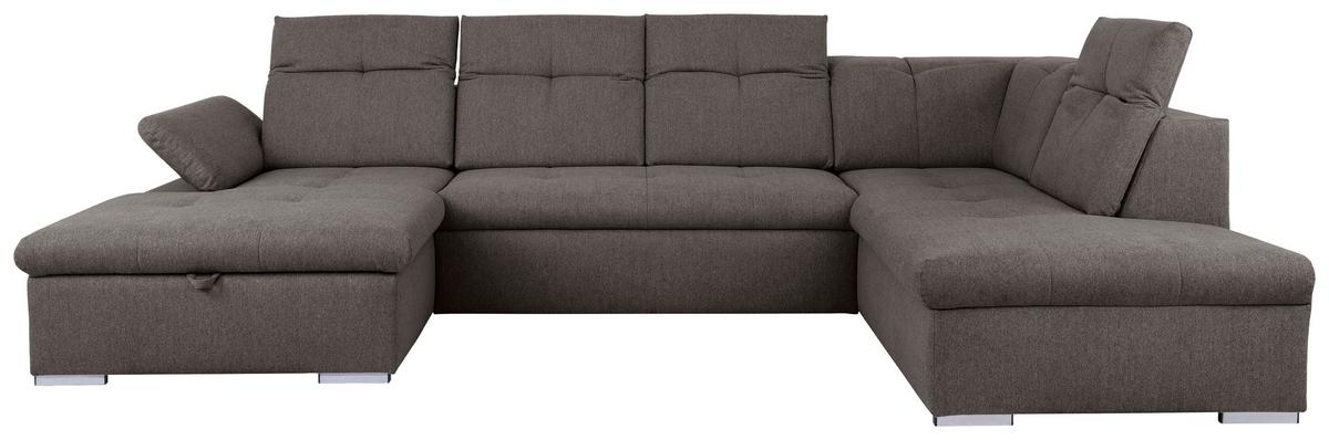 Wohnlandschaft Ramzes Grau U: 173x328x215 cm - Grau, Design, Textil (173/328/215cm) - MID.YOU