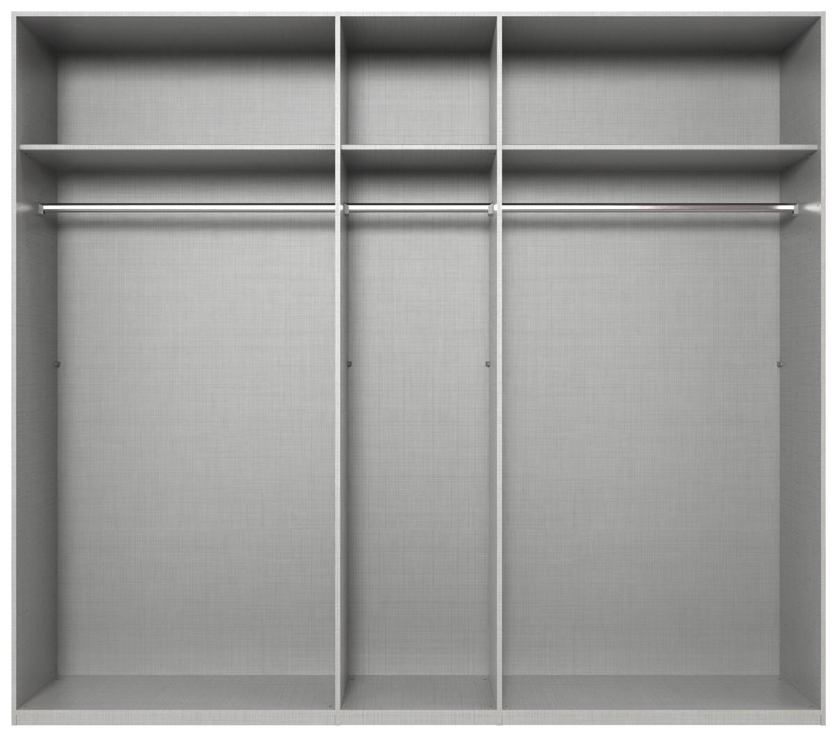 Drehtürenschrank Mit Spiegel B: 225 Cm Kopenhagen, Dunkelgrau - Dunkelgrau/Silberfarben, Basics, Holzwerkstoff (225/208/58cm) - MID.YOU