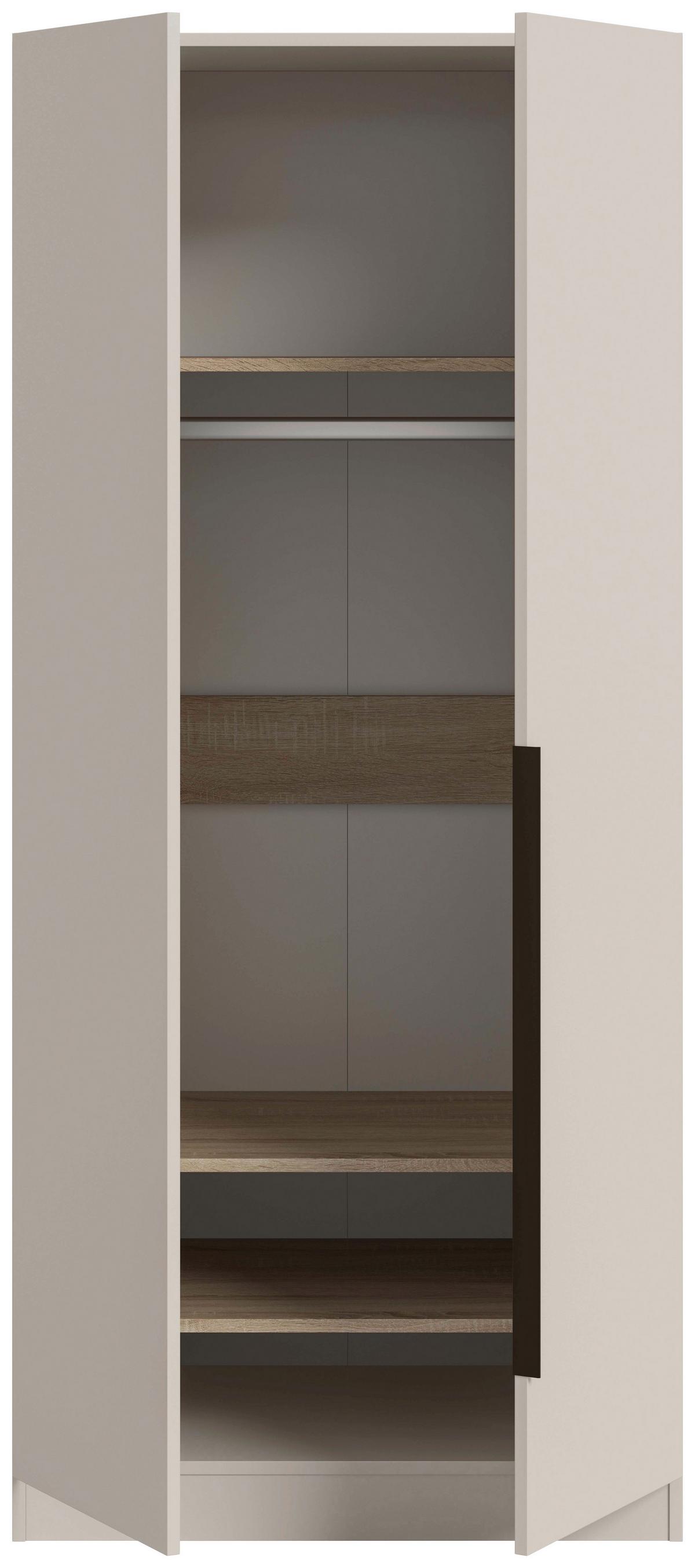 DREHTÜRENSCHRANK Kopenhagen Kaschmir B: 80cm - Kaschmir, MODERN, Holzwerkstoff (80/181/52cm) - Livetastic