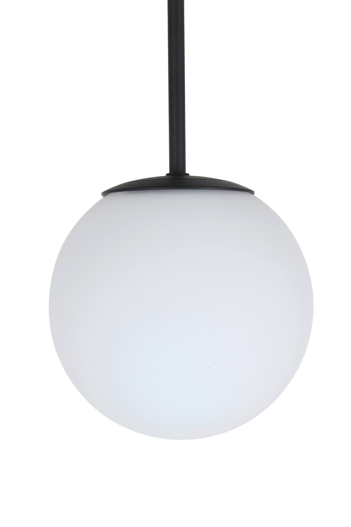 Deckenleuchte Whit - Schwarz/Weiß, MODERN, Glas/Metall (42/59.5cm)