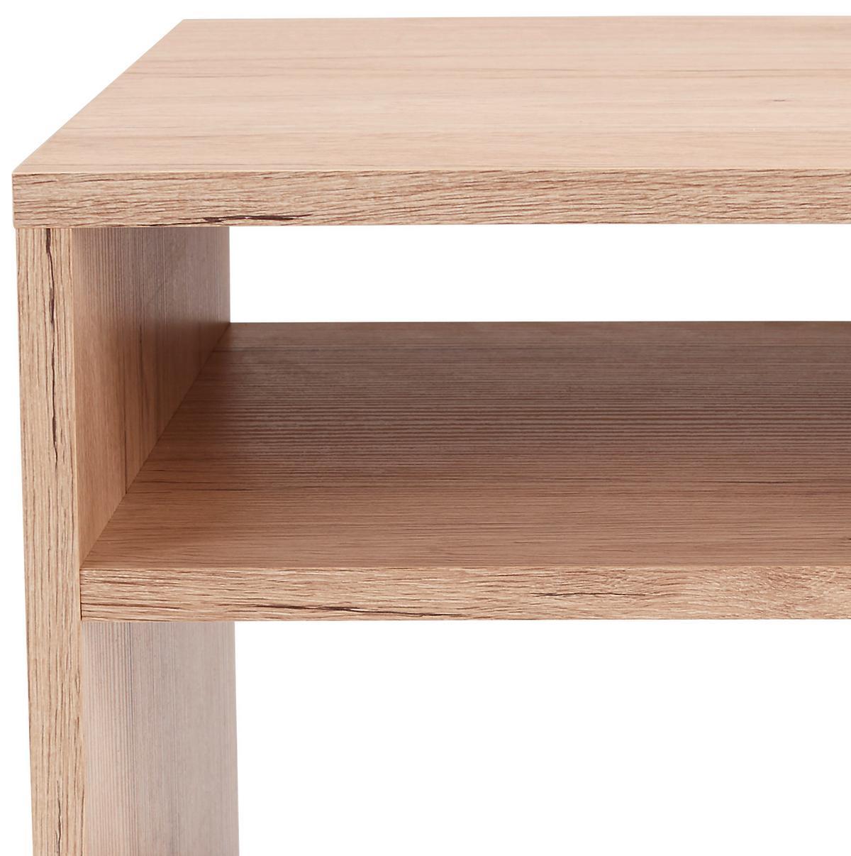 Beistelltisch 2 Ablagefächer Luca, San Remo Eiche Dekor - Eichefarben, MODERN, Holzwerkstoff (40/40/37cm)