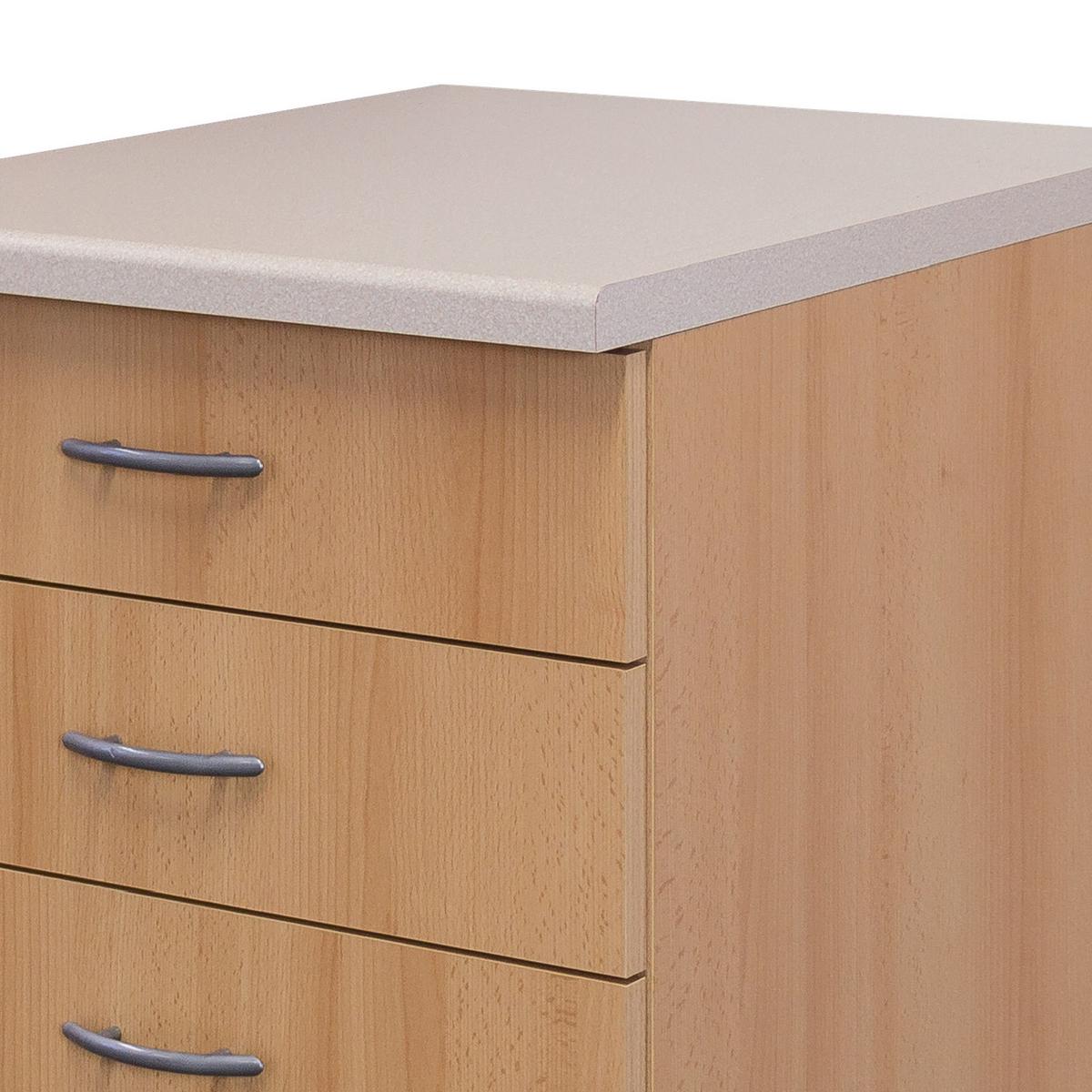 Küchenunterschrank Nano Ussa 50cm Buche Dekor - Beige/Buchefarben, Holzwerkstoff (50/85/60cm) - FlexWell