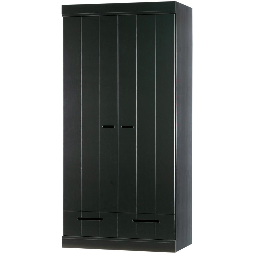 Drehtürenschrank Connect, Schwarz B: 94 Cm