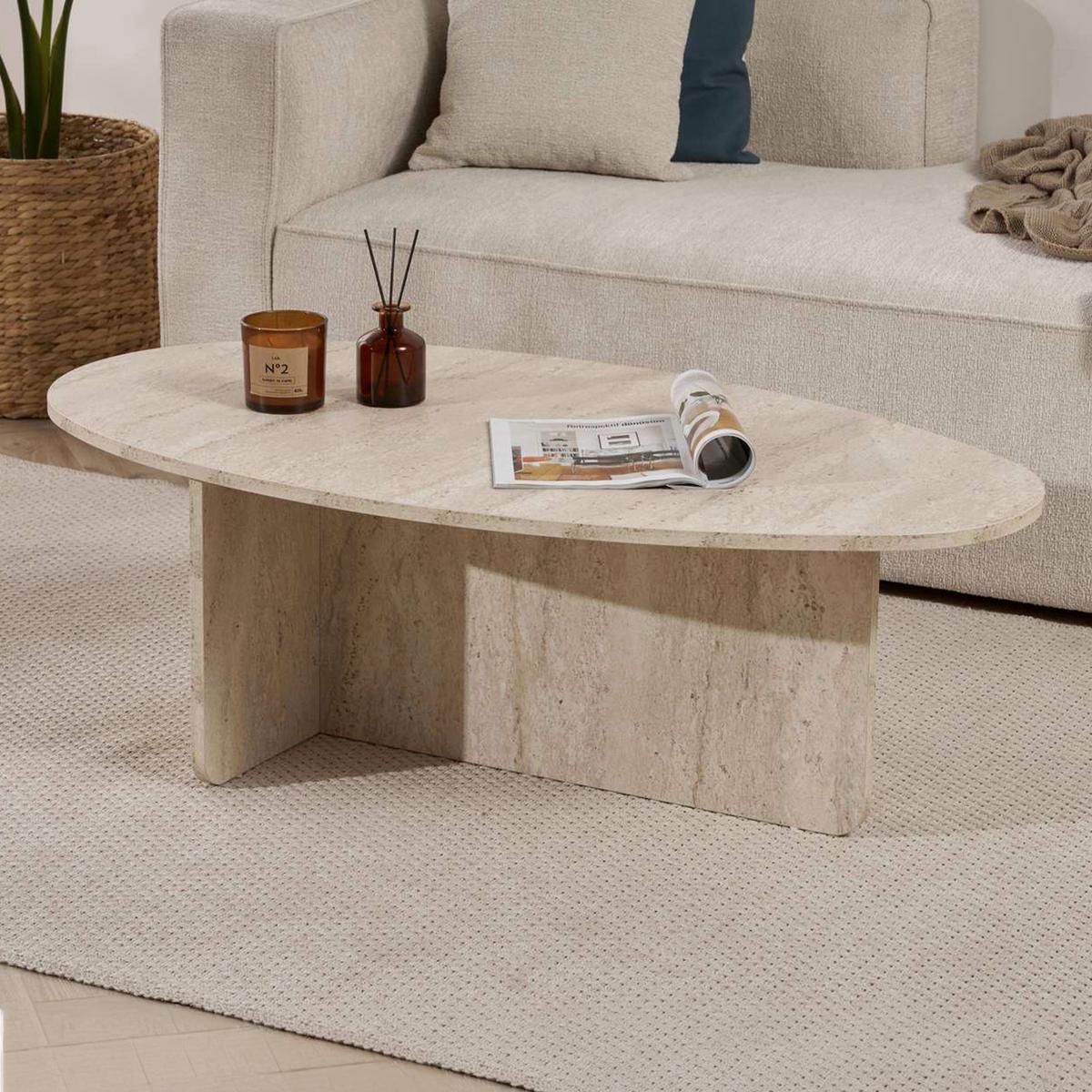 COUCHTISCH Orba Creme L: 120cm - Creme, Design, Holzwerkstoff (120/40/65cm) - MID.YOU