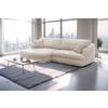 Ecksofa Lush Creme S: 161x284 cm - Creme/Schwarz, Design, Textil (161/284cm) - Livetastic