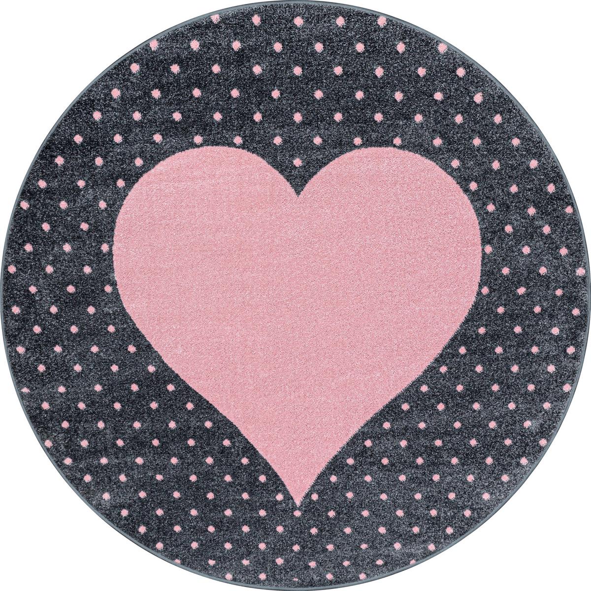 Dětský koberec SRDCE 160cm - pink, Trend, textil (160cm) - Ben'n'jen