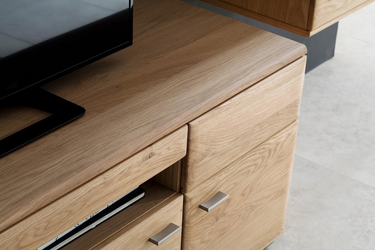 TV-Element Bologna B: 180 cm Eiche Dekor - Eichefarben, Design, Holz/Holzwerkstoff (180/58/50cm) - Livetastic