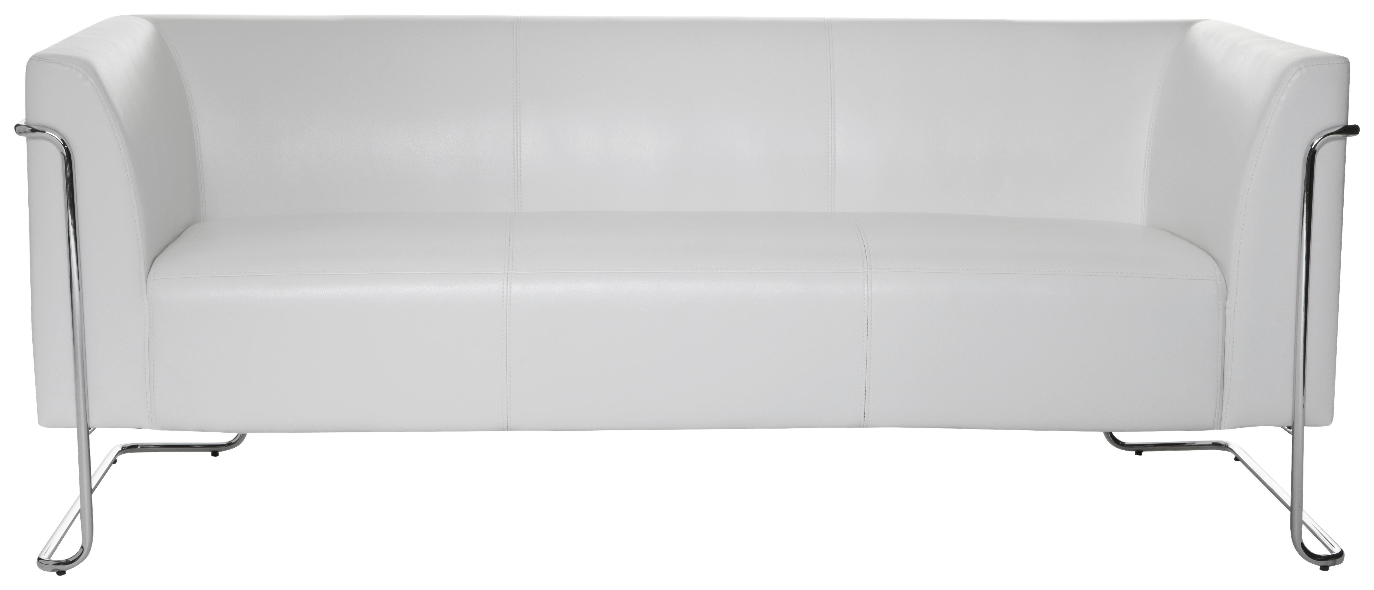 3-sitzer-sofa Curacao Weiß - Silberfarben/Weiß, MODERN, Textil (179/71/74cm) - MID.YOU