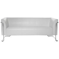 3-sitzer-sofa Curacao Weiß - Silberfarben/Weiß, MODERN, Textil (179/71/74cm) - MID.YOU