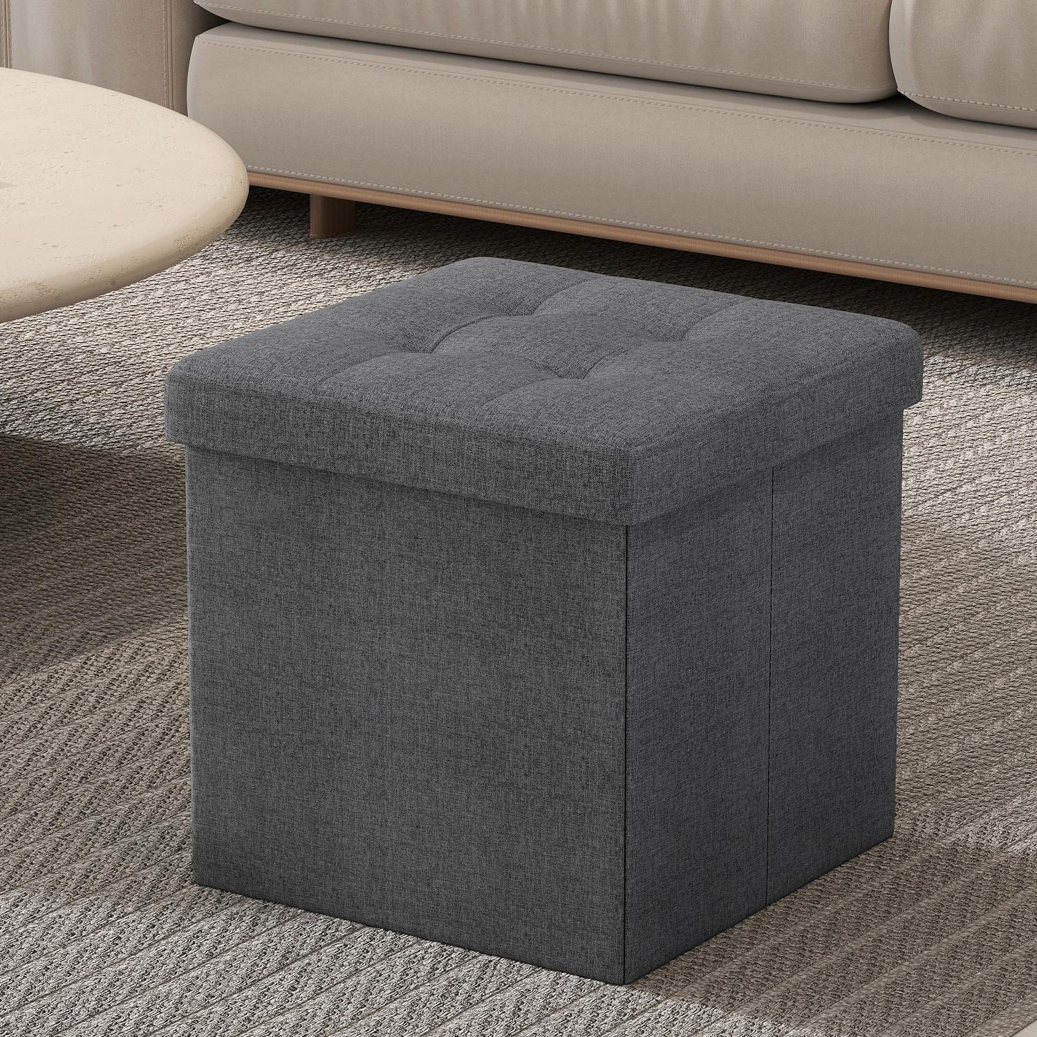 Sitzbox Grau B: 38 Cm - Grau, Basics, Holzwerkstoff/Textil (38/38/38cm)