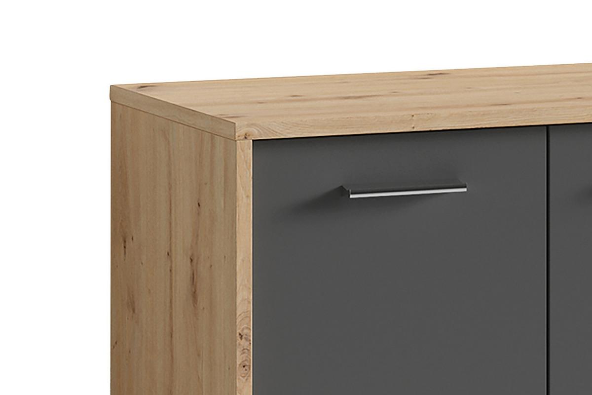 Garderobe Ben Eiche Artisan/ Anthrazit B: 40 Cm - Anthrazit/Eiche Artisan, Design, Holzwerkstoff (40/184/35cm) - MID.YOU