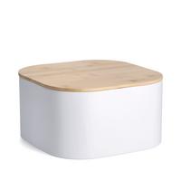 Brotkasten Weiß B: 27 cm - Weiß, Basics, Holz/Metall (27/27/15cm) - Zeller Present