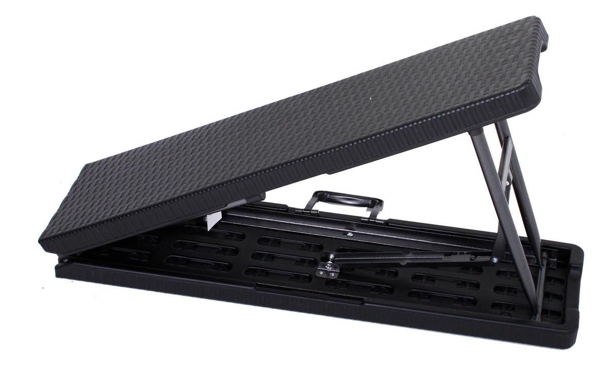 Gartengarnitur 3-Tlg. Ventana Metall/Kunststoff - Schwarz, Basics, Kunststoff/Metall (180/75/73cm) - Gardenson