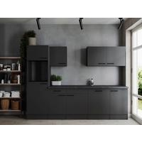 Küchenleerblock Oliver Dunkelgrau B: 280 Cm - Dunkelgrau/Grau, Design, Holzwerkstoff (280cm) - Respekta