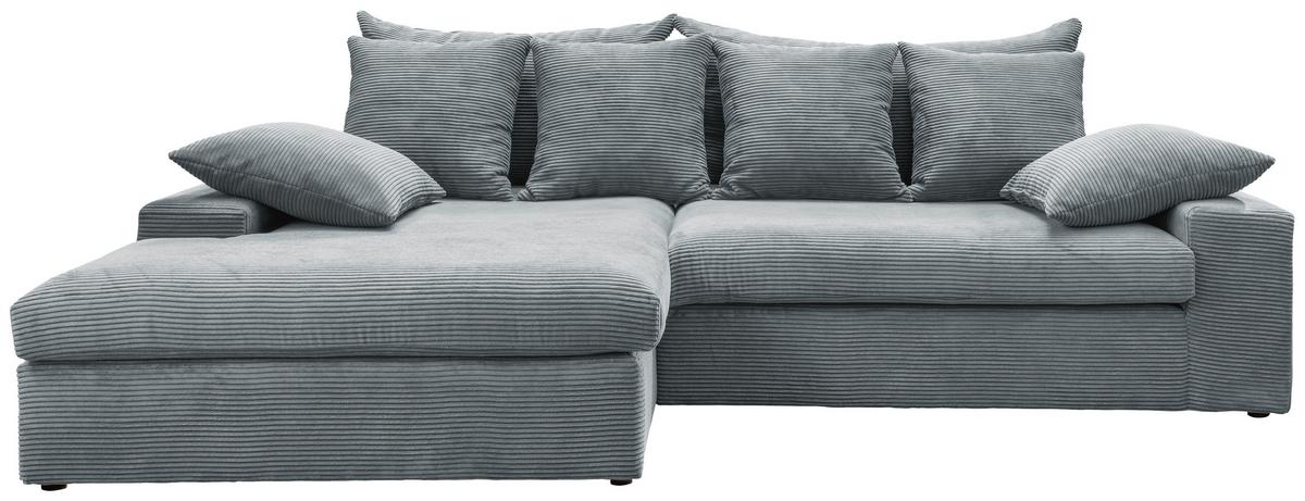 Ecksofa Avellino Hellblau S: 200/278 cm - Schwarz/Hellblau, MODERN, Textil (200/278cm) - Livetastic