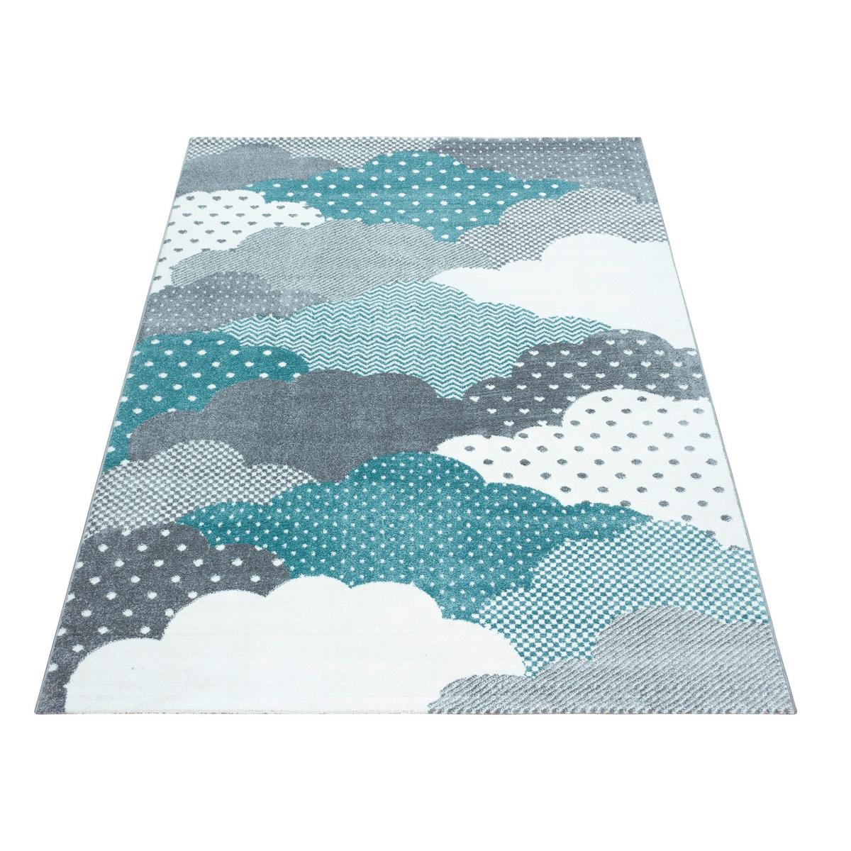 Dětský koberec OBLAKA, 140x200 - modrá, Trend, textil (140/200cm) - Ben'n'jen