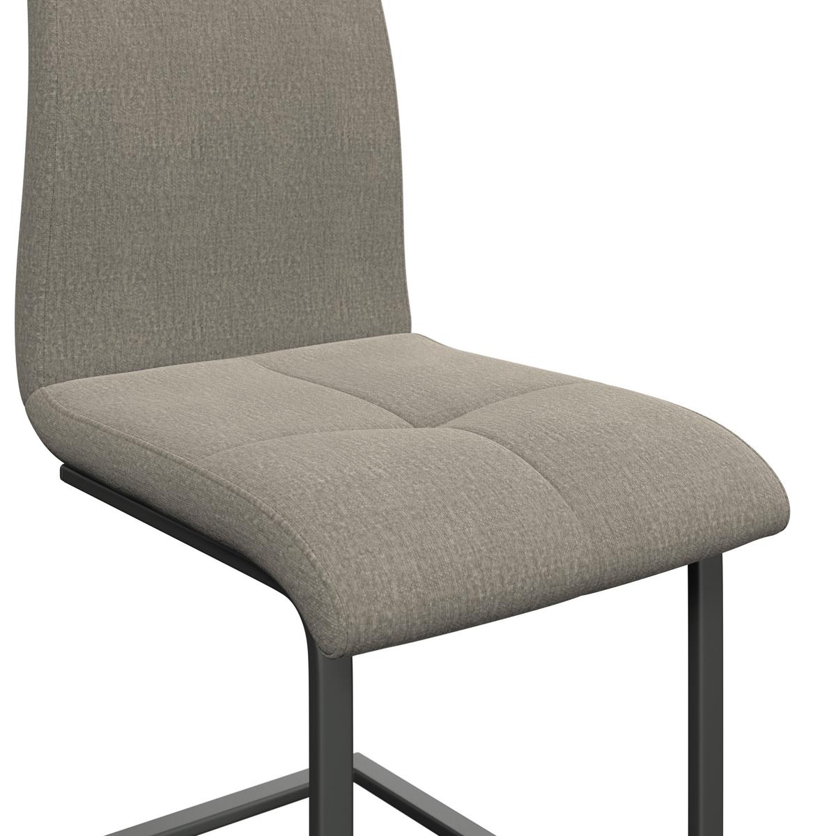 Schwingstuhl Tristan Webstoff beige, B: 41cm - Beige/Schwarz, MODERN, Holz/Textil (41/102/58cm) - James Wood