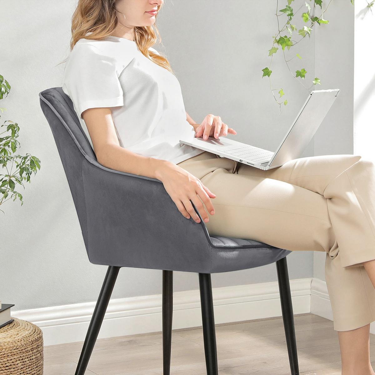 Stuhl Grau B: 62,5 Cm - Schwarz/Grau, Basics, Holzwerkstoff/Kunststoff (62.5/85/60cm)