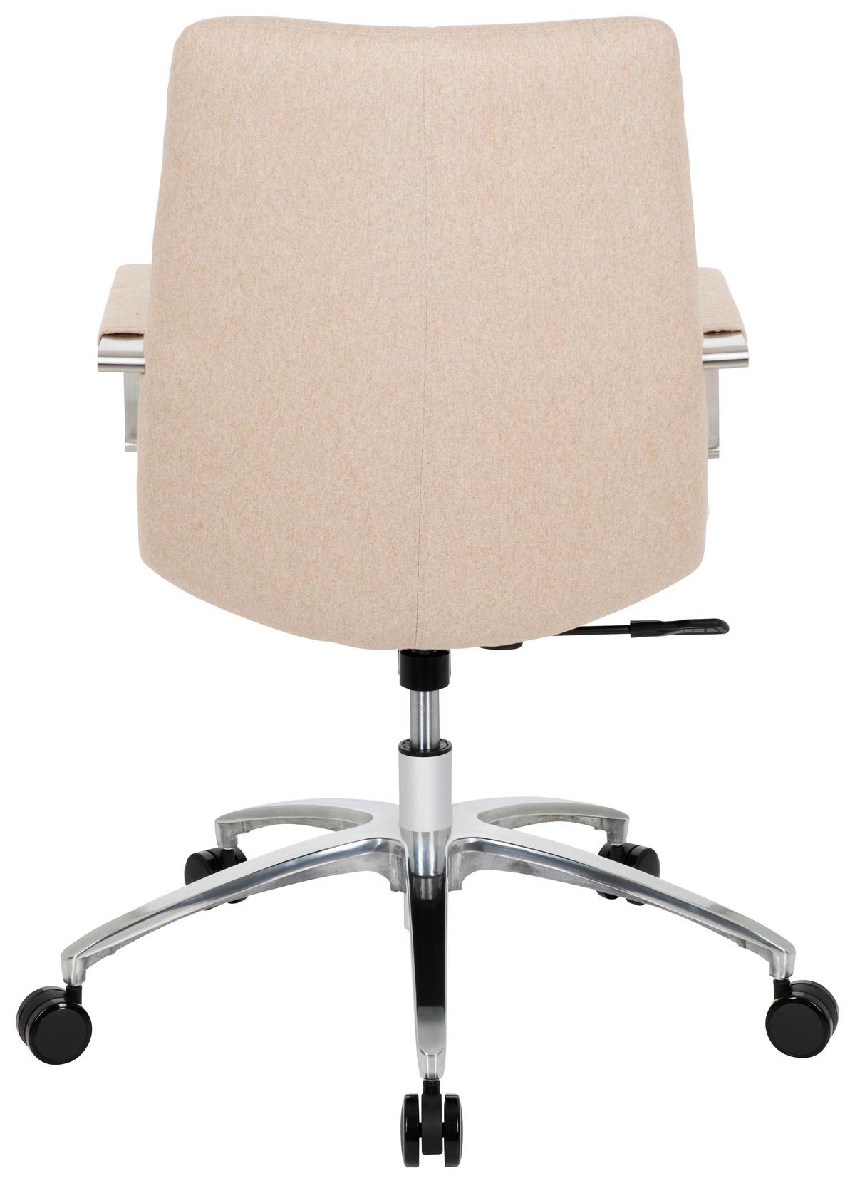 Drehstuhl Saranto II Beige - Beige/Alufarben, MODERN, Kunststoff/Textil (57/100/75cm) - MID.YOU