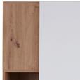 Eckschrank Begehbar mit Regal 120cm Box, Eiche Dekor/Weiß - Eichefarben/Weiß, MODERN, Holzwerkstoff (120/205/150cm) - Ondega