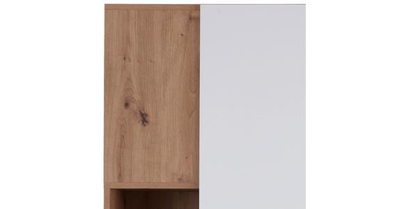 Eckschrank Begehbar mit Regal 120cm Box, Eiche Dekor/Weiß - Eichefarben/Weiß, MODERN, Holzwerkstoff (120/205/150cm) - Ondega
