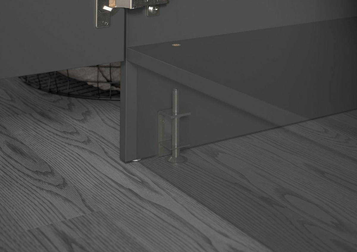 Hauswirtschaftsraum Free Anthrazit B: 126cm - Anthrazit, Basics, Holzwerkstoff (126/195/68cm) - MID.YOU