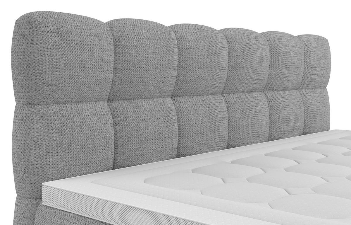 Boxspringbett Brisbane inkl. Bettkasten 160x200 - Hellgrau/Schwarz, Trend, Holz/Holzwerkstoff (160/200cm) - Sembella