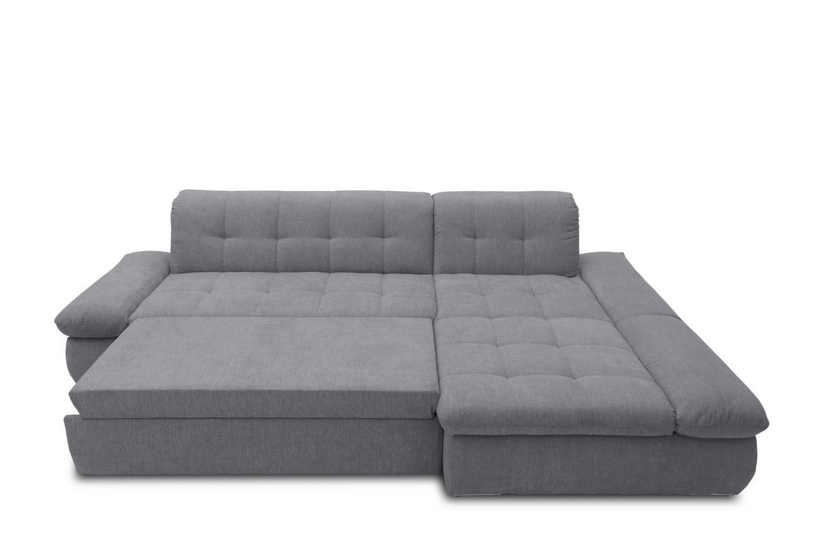 Ecksofa mit Schlaffunktion Moric Dunkelgrau Mikrofaser - Chromfarben/Dunkelgrau, KONVENTIONELL, Textil (300/172cm) - MID.YOU