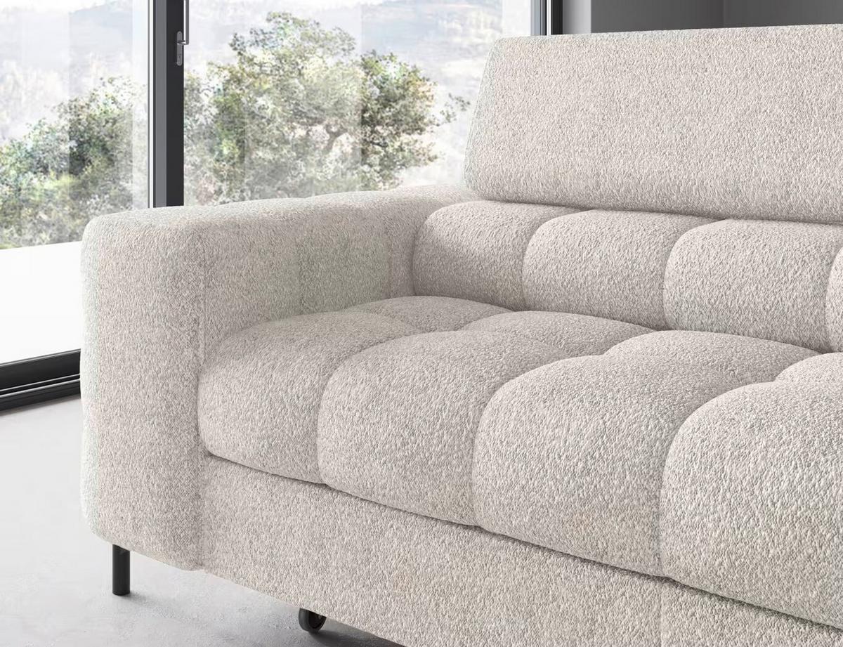 Ecksofa Ferucce Weiß S: 276x200 Cm - Schwarz/Weiß, Design, Textil (276/200cm) - MID.YOU