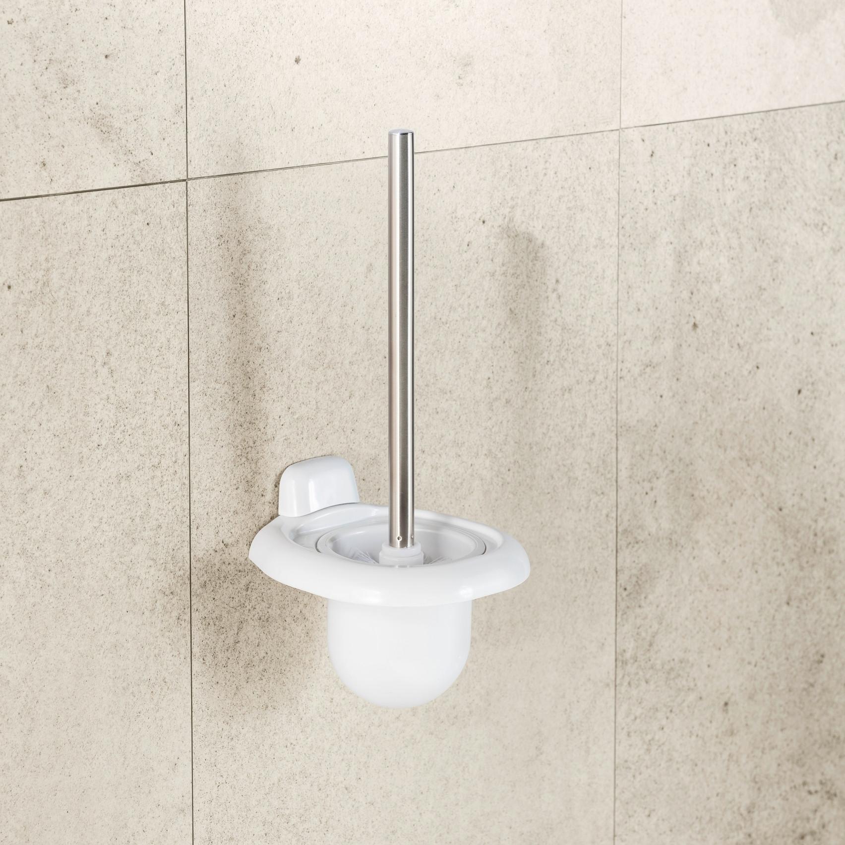 Wc-kefe Szett Pure 17947100 - fehér, Konventionell, műanyag/fém (15,5/36/16cm) - Wenko