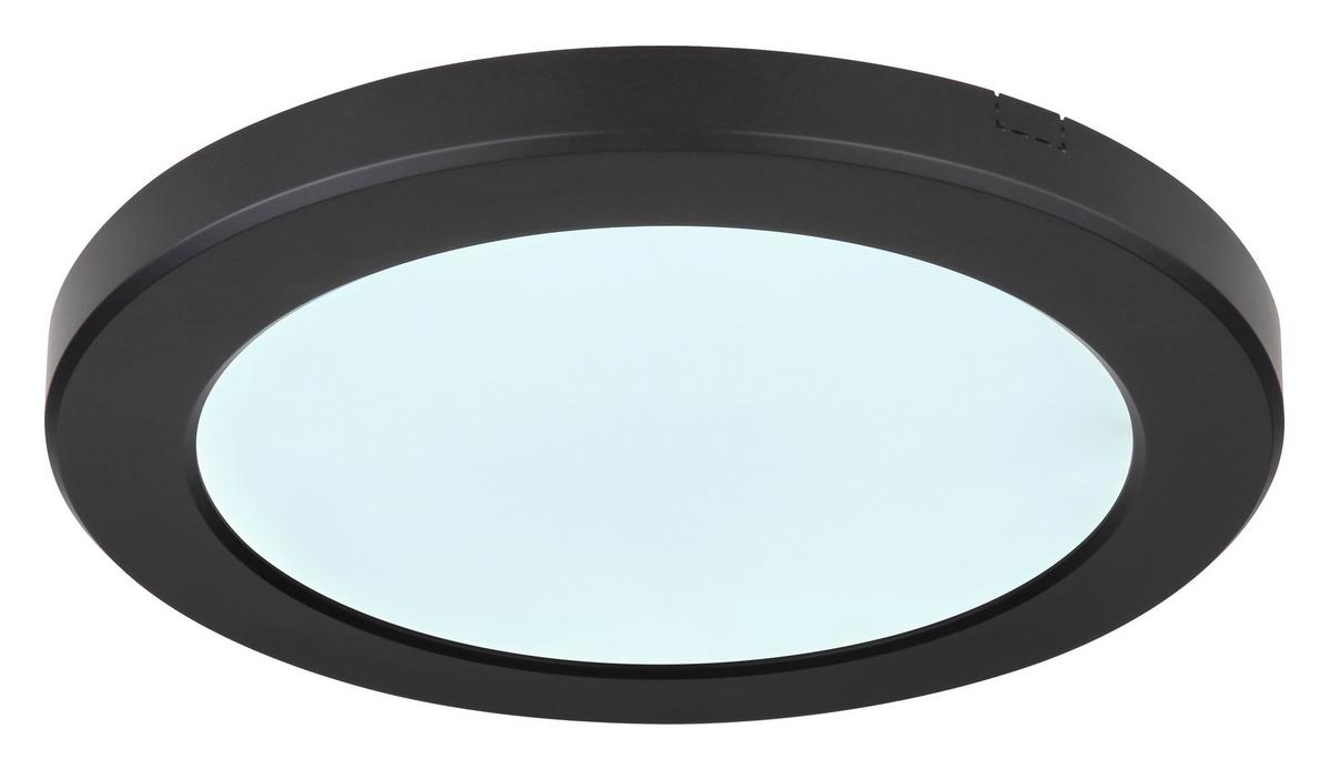 LED-Deckenleuchte Nita Ø 22 cm Fixierbare Farben - Opal/Schwarz, MODERN, Kunststoff (22/1,8cm) - Luca Bessoni
