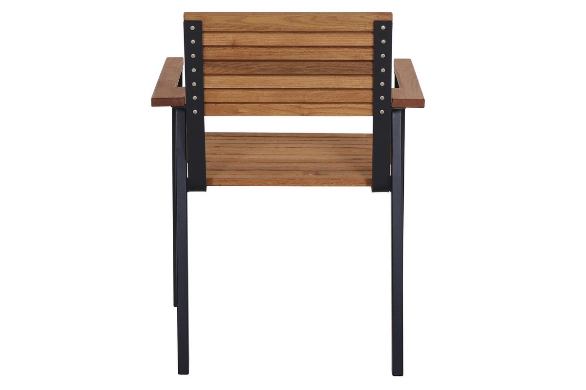 Gartensessel Stapelbar Aluminium, Robinieholz - Anthrazit/Robinienfarben, KONVENTIONELL, Holz/Metall (60/83/58,5cm) - Siena Garden