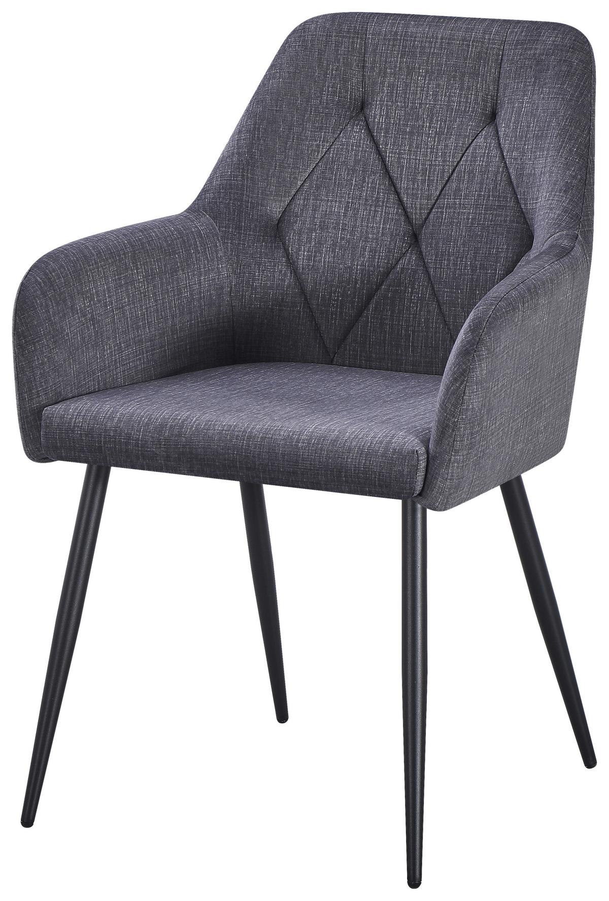 ŽIDLE S PODRUČKAMI MAJA *CENOVY TRHÁK* - šedá/černá, Moderní, kov/textil (58/86/61cm) - Based