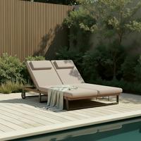 ZÁHRADNÉ LEŽADLO ELENYI - sivá, Modern, kov/drevo (130/95/200cm) - Bessagi Garden